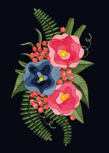 Flowers Back av Karin Ohlsson