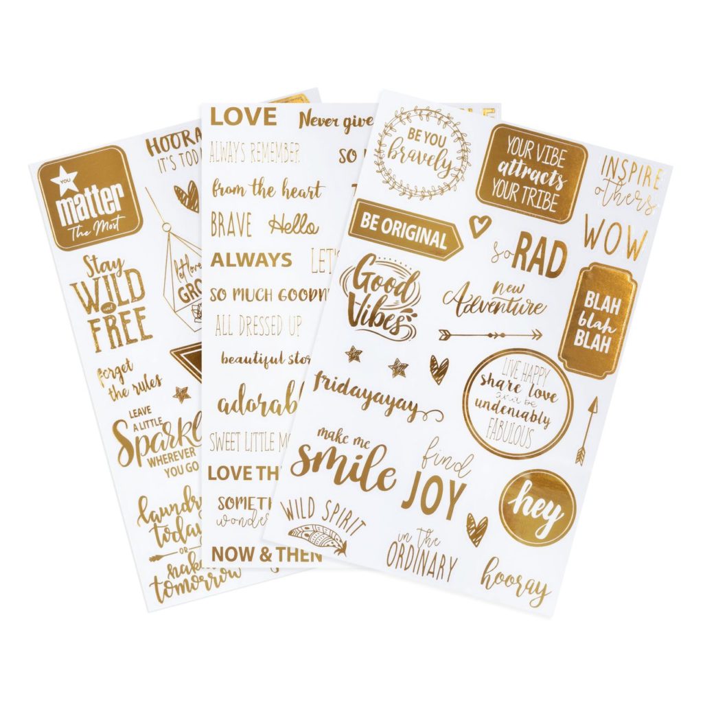 Glimmering Gold Clear Stickers