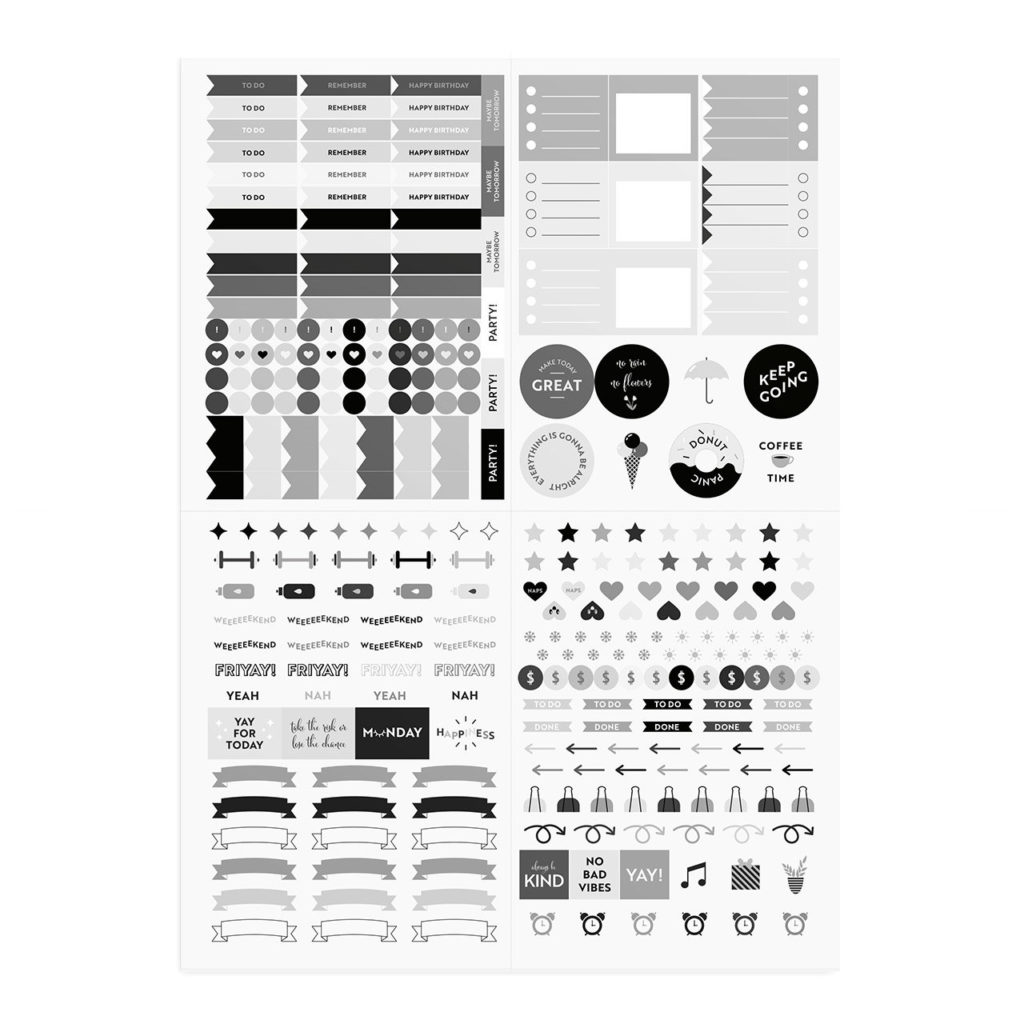 Me & My Big Ideas Cadence Black w/White Dots - Large Word Stickers