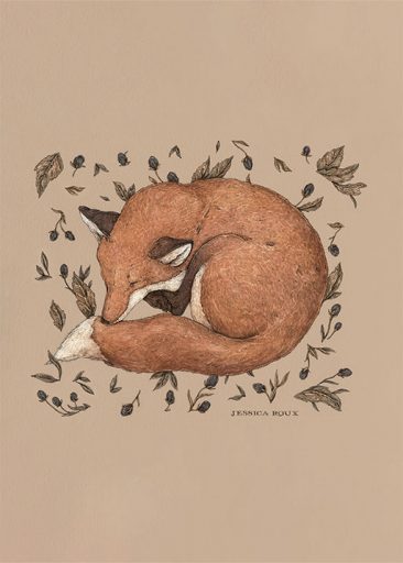 Sleeping Fox av Jessica Roux