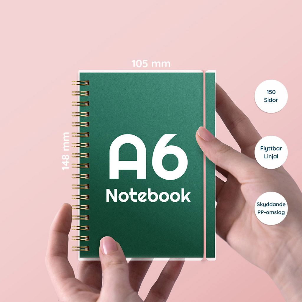 A6 Personlig Notebook Anteckningsbok