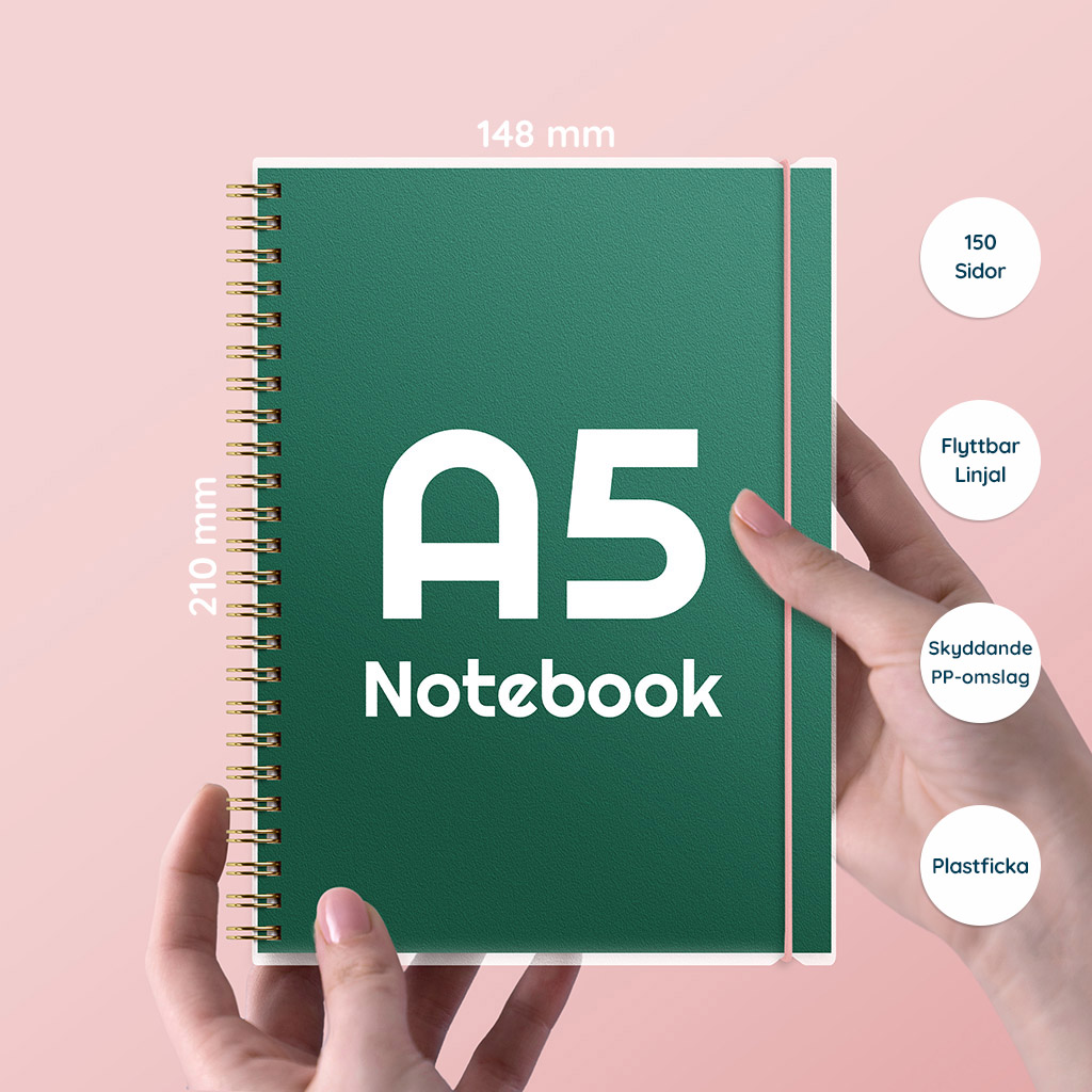 A5 Personlig Notebook Anteckningsbok