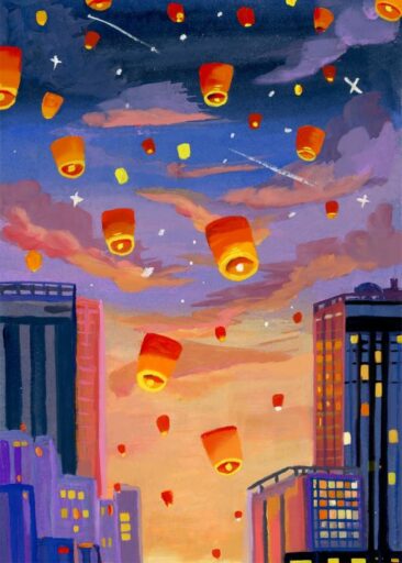 Sky lantern av Zoe Art Garden